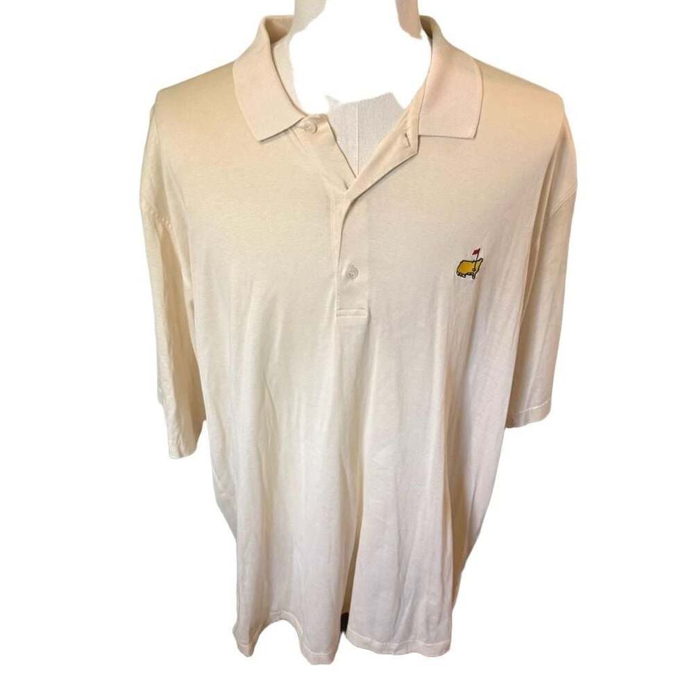 Vintage Augusta National Golf Shop Slazenger Masters Polo Shirt Mens XL Beige Iv